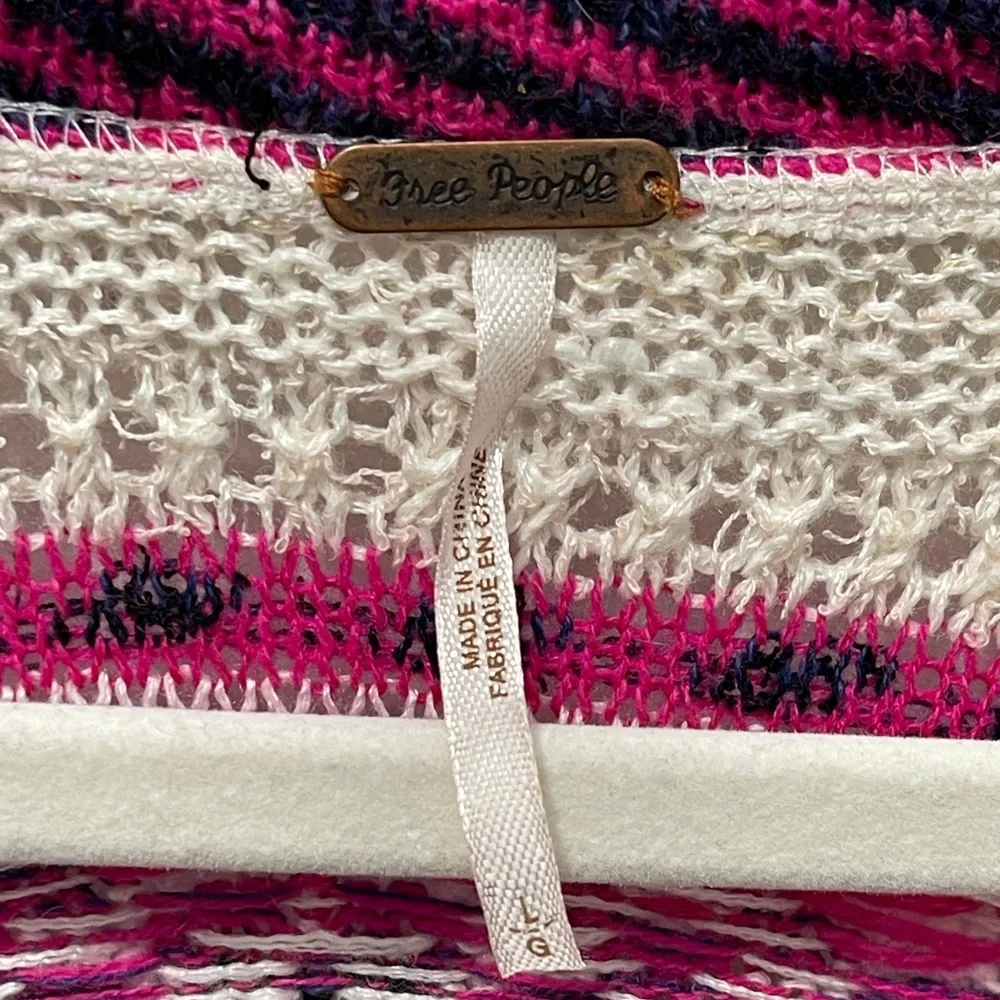 Free People White and Pink Patterned Cardigan - Picture 5 of 9